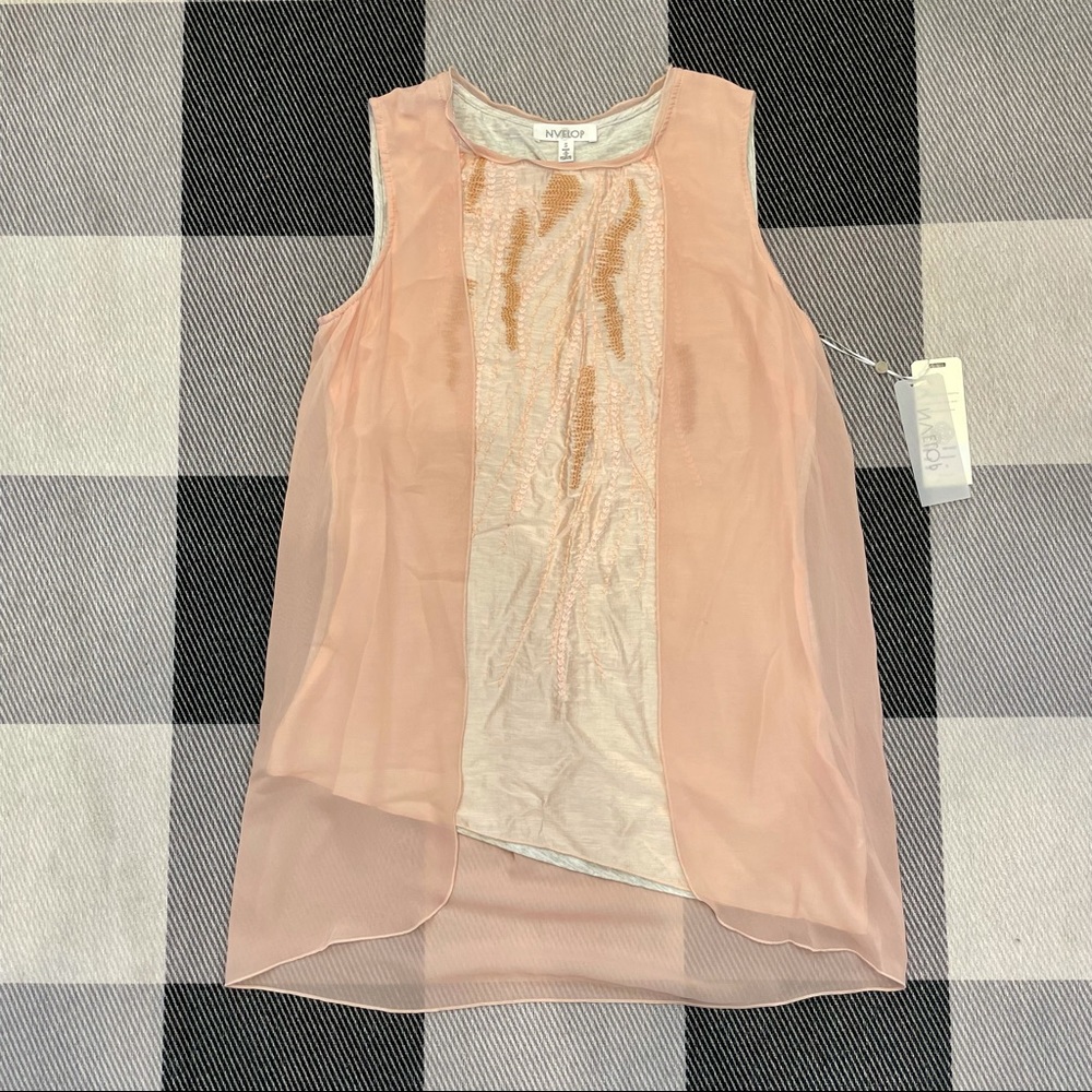 Nvelop Women’s Layered Embroidered Tank Top S NWT